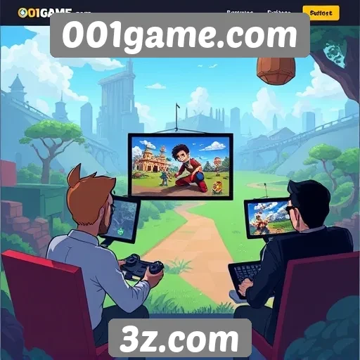 Interface e usabilidade do site 001game.com em foco